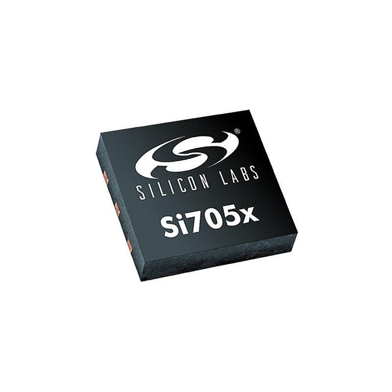 10 pcs - Silicon Labs Temperature Sensor, Digital Output, Surface Mount, Serial-I2C, ±0.4°C, 6 Pins