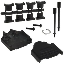 1 pcs - Norcomp 970 Series Zinc D Sub Backshell, 15 Way, Strain Relief