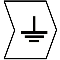 1 Reel of 1000 - HellermannTyton HGDC Slide On Cable Markers, Black on White, Pre-printed 'Earth', 2 - 5mm Cable