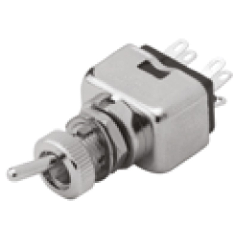 1 pcs - EOZ Rotary Switch, Panel Mount, On-On, SPDT, Solder Terminal, 12 V dc, 220V ac