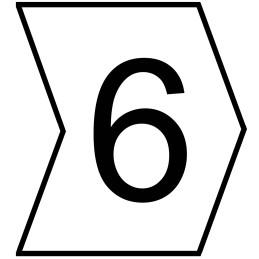 1 Reel of 1000 - HellermannTyton Helagrip Slide On Cable Markers, Black on White, Pre-printed '6', 2 - 5mm Cable