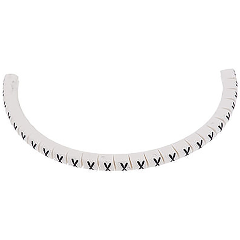 1 Reel of 1000 - HellermannTyton HGDC Slide On Cable Markers, Black on White, Pre-printed 'X', 1 - 3mm Cable