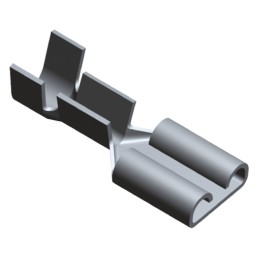 1 Reel of 11000 - TE Connectivity FASTON .250 Uninsulated Female Spade Connector, Receptacle, 6.35 x 0.81mm Tab Size, 0.8mm² to 