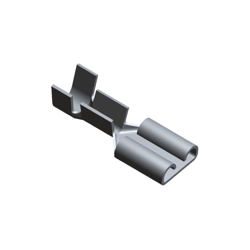 1 Reel of 11000 - TE Connectivity FASTON .250 Uninsulated Female Spade Connector, Receptacle, 6.35 x 0.81mm Tab Size, 0.8mm² to 