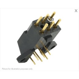 1 pcs - Souriau Board Mount, 6 Way, 15A, Female, SMS, PCB Mount, 250 V ac