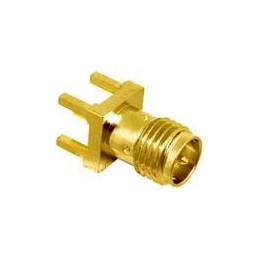 10 pcs : CONREVSMA001-G - RF Connectors / Coaxial Connectors RP-SMA Female PCB Mount - Gold
