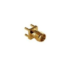 10 pcs : CONSMA001-G - RF Connectors / Coaxial Connectors SMA Female PCB Mount-Gold