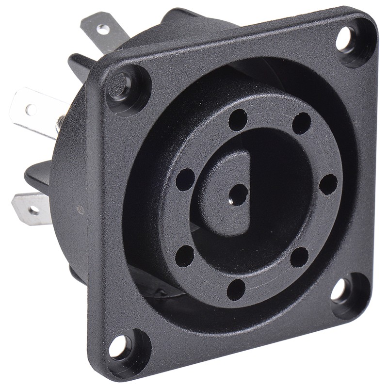 1 pcs - Bulgin Power Connector Panel Mount Socket, 8, Solder Termination, 6A, 250 V ac