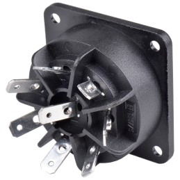 1 pcs - Bulgin Power Connector Panel Mount Socket, 8, Solder Termination, 6A, 250 V ac
