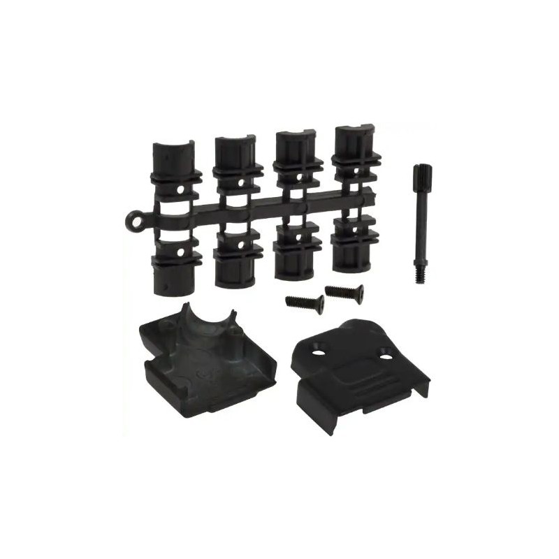 1 pcs - Norcomp 971 Series Zinc D Sub Backshell, 9 Way, Strain Relief