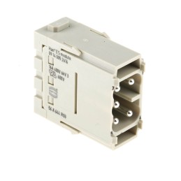 1 pcs - HARTING Heavy Duty Power Connector Module, 16A, Male, Han-Modular Series, 5 Contacts