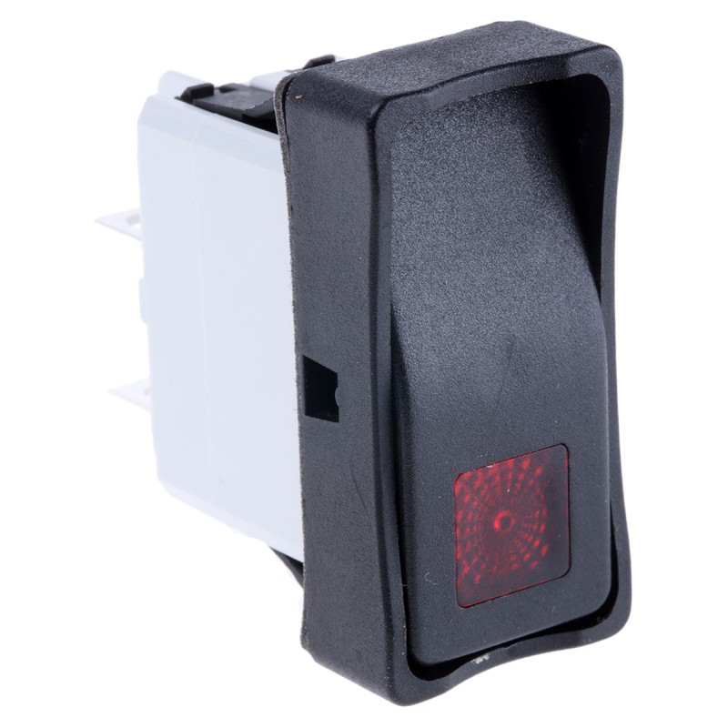 1 pcs - APEM Illuminated DPST, On-Off Rocker Switch Panel Mount