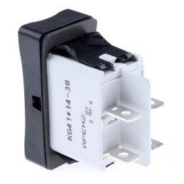 1 pcs - APEM Illuminated DPST, On-Off Rocker Switch Panel Mount