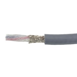 1 Reel of 30 M - Alpha Wire EcoFlex PUR Control Cable, 4 Cores, 1.33 mm², ECO, Screened, 30m, Grey PUR Sheath, 16 AWG