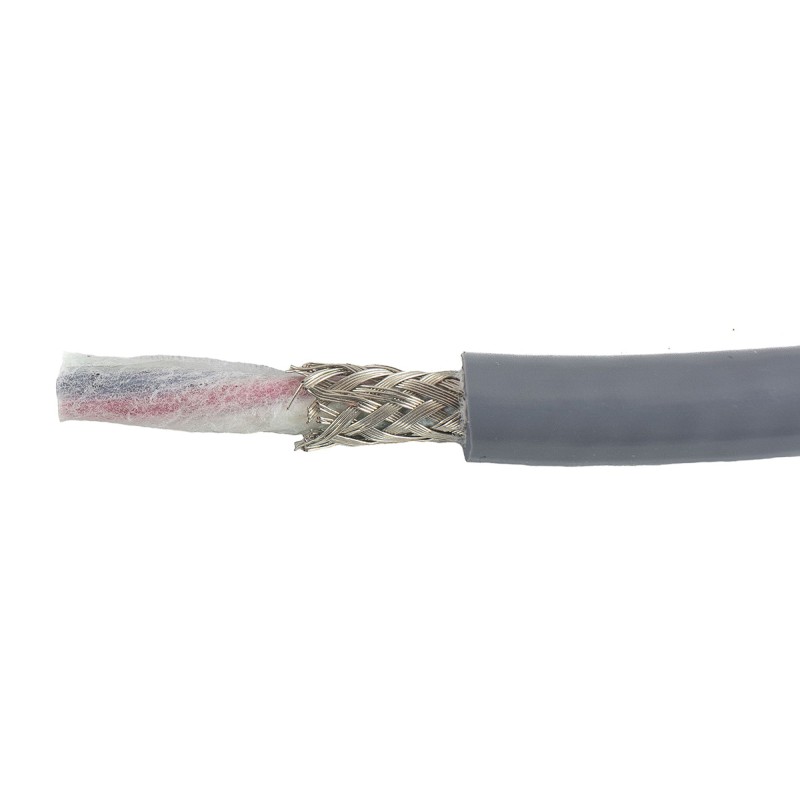 1 Reel of 30 M - Alpha Wire EcoFlex PUR Control Cable, 4 Cores, 1.33 mm², ECO, Screened, 30m, Grey PUR Sheath, 16 AWG