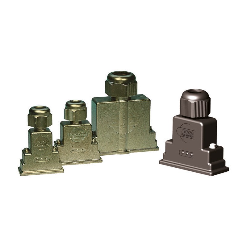 1 pcs - FCT from Molex FWA Series ABS D Sub Backshell, 15 Way, Strain Relief