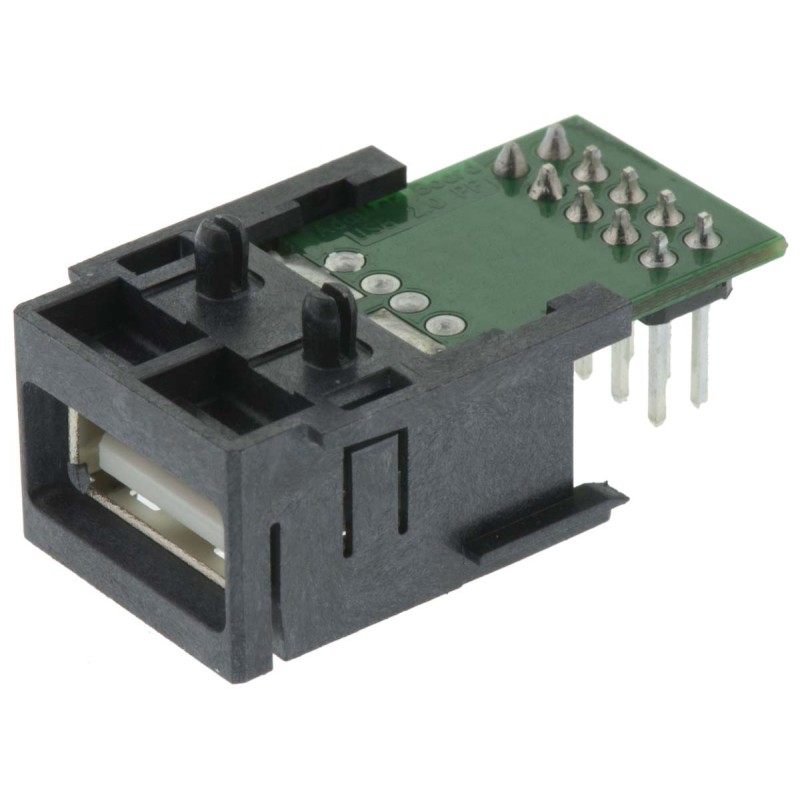 1 pcs - Harting Right Angle, Through Hole, Socket Type A 2.0 USB Connector