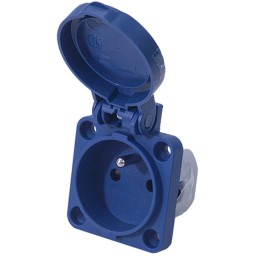 1 pcs - RS PRO IP54 Blue 2P + E Industrial Power Socket, Rated At 16A, 230 V