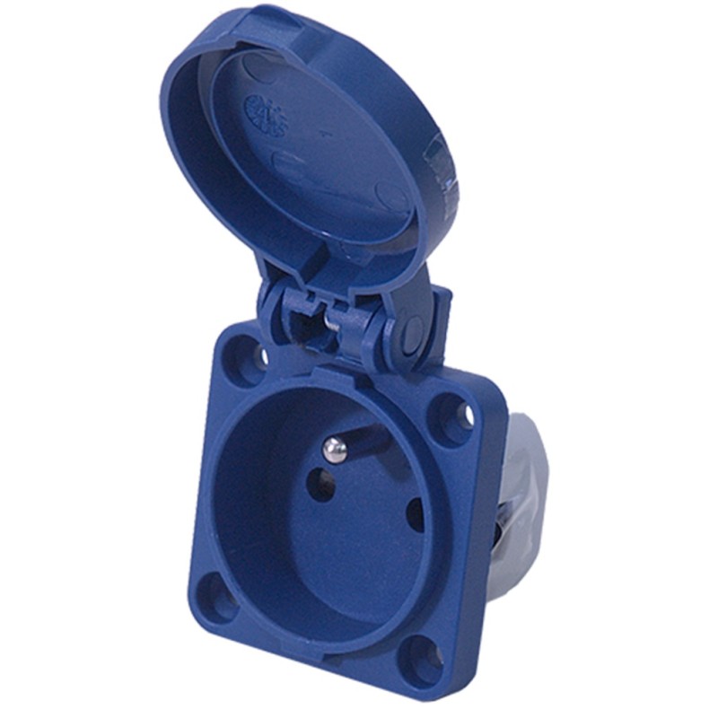 1 pcs - RS PRO IP54 Blue 2P + E Industrial Power Socket, Rated At 16A, 230 V