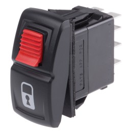 1 pcs - Carling Technologies Illuminated SPST, On-(On) Rocker Switch Panel Mount