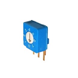 1 pcs - NIDEC COPAL ELECTRONICS GMBH S-8, 8 Position, BCD Rotary Switch, 100 mA, Pin