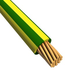 1 Reel of 305 M - Alpha Wire EcoWire Series Green/Yellow 0.2 mm² Hook Up Wire, 24 AWG, 7/0.20 mm, 305m, MPPE Insulation