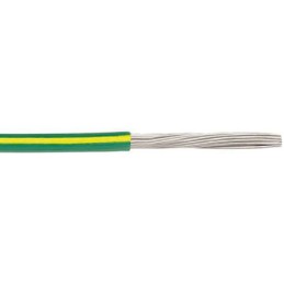 1 Reel of 305 M - Alpha Wire EcoWire Series Green/Yellow 0.2 mm² Hook Up Wire, 24 AWG, 7/0.20 mm, 305m, MPPE Insulation