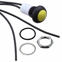 1 pcs - TE Connectivity PB6 Series Push Button Switch, (On)-Off, Panel Mount, SPST - NO, 50 V dc, 125V ac, IP68