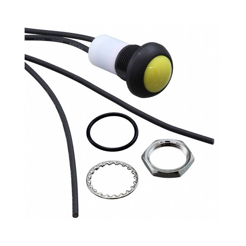 1 pcs - TE Connectivity PB6 Series Push Button Switch, (On)-Off, Panel Mount, SPST - NO, 50 V dc, 125V ac, IP68