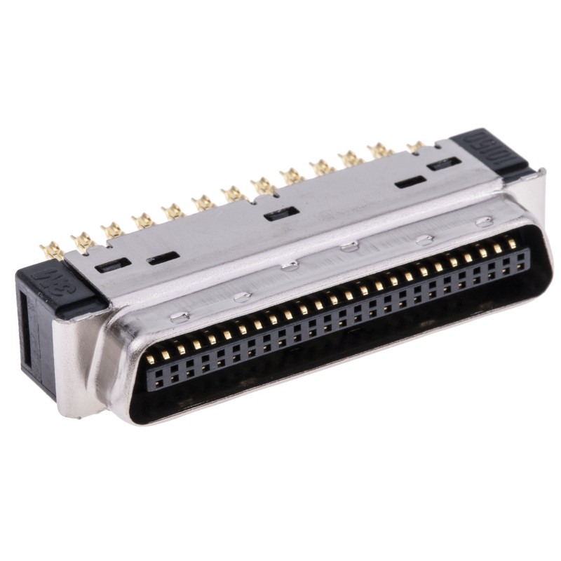 1 pcs - 3M Male 50 Pin Straight Cable Mount SCSI Connector 2.54mm Pitch, Solder