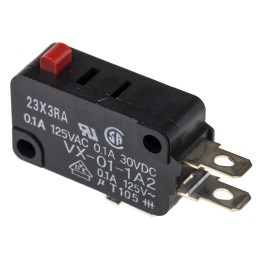 1 pcs - Omron Pin Plunger Micro Switch, Solder Terminal, 100 mA @ 30 V dc, SPDT, IP40