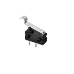 1 pcs - Omron Long Straight Lever Subminiature Micro Switch, PCB Straight Terminal, SPST, IP67