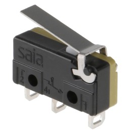 1 pcs - Saia-Burgess Hinge Lever Micro Switch, Solder Terminal, 5 A @ 250 V ac, CO, IP40