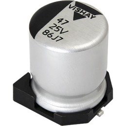 2 pcs - Vishay 100μF Surface Mount Polymer Capacitor, 50V dc