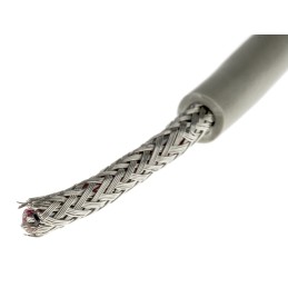 1 Reel of 50 M - Alpha Wire Multicore Data Cable, 0.35 mm², 3 Cores, 22 AWG, Screened, 50m, Grey Sheath
