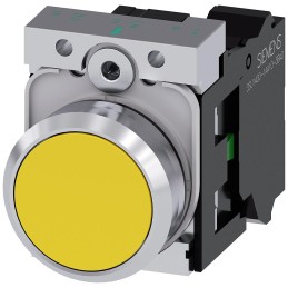 1 pcs - Siemens SIRIUS ACT Series Push Button Complete Unit, Panel Mount, 22mm Cutout, SPST