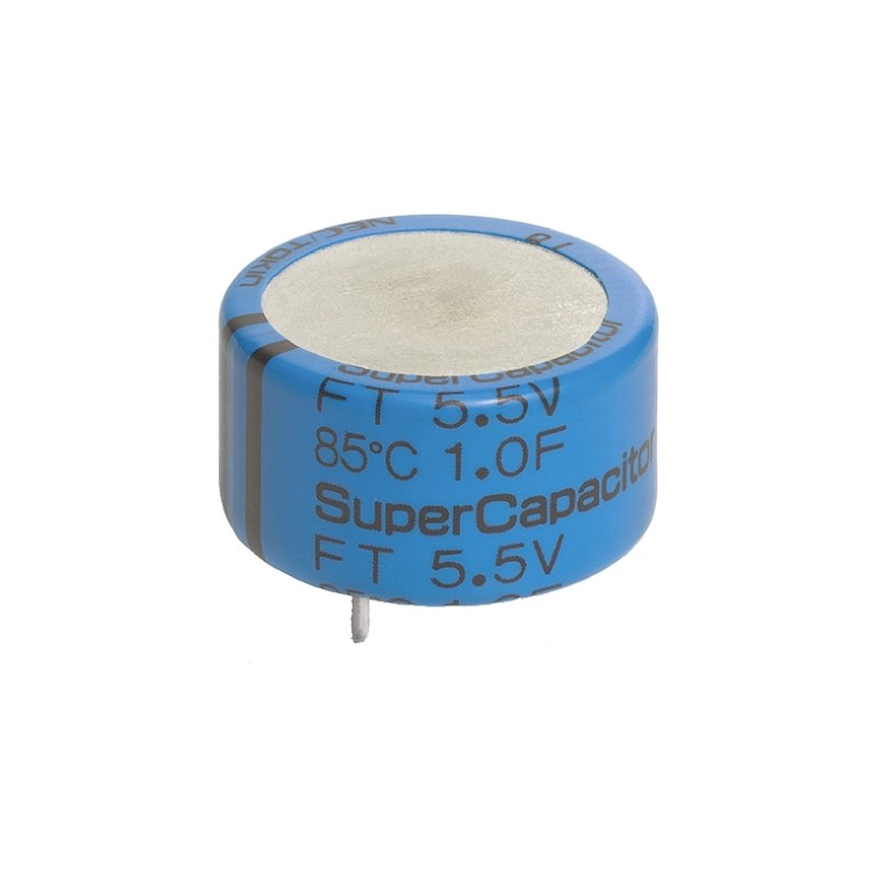 2 pcs - KEMET 0.1F Supercapacitor -20 - +80% Tolerance, Supercap FT 5.5V dc, Through Hole