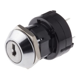 1 pcs - Key Switch, 150 mA @ 250 V ac 6-Way Common-Key
