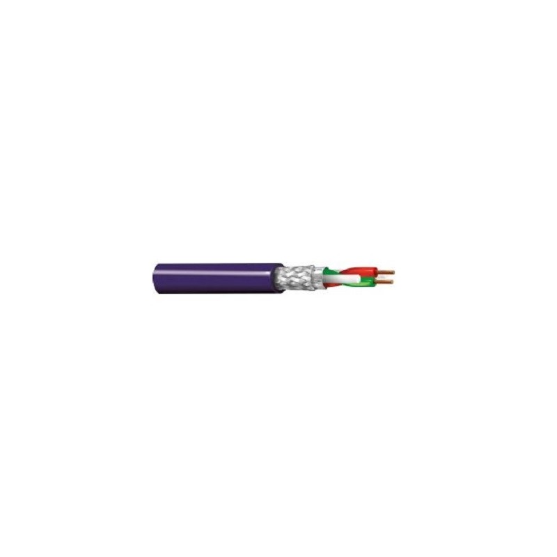 1 Reel of 500 M - Belden Twisted Data Cable, 1 Pairs, 0.34 mm², 2 Cores, 22 AWG, Screened, 500m, Purple Sheath
