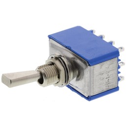 1 pcs - APEM Toggle Switch, Panel Mount, On-On, 4PDT, Solder Terminal