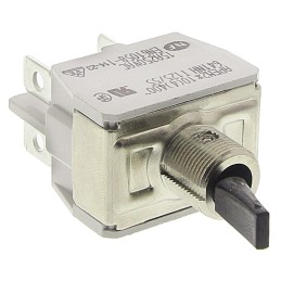 1 pcs - APEM Toggle Switch, Panel Mount, (On)-Off, 2RT, Tab Terminal