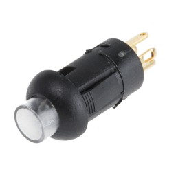 1 pcs - RS PRO Illuminated Miniature Push Button Switch, Momentary, PCB, 8mm Cutout, SPST, Red LED, 30V dc