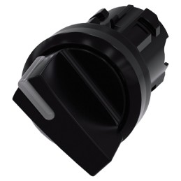 1 pcs - Siemens SIRIUS ACT Series 2 Position Selector Switch Head, 22mm Cutout, Black Handle