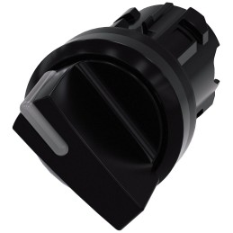 1 pcs - Siemens SIRIUS ACT Series 2 Position Selector Switch Head, 22mm Cutout, Black Handle