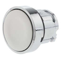 1 pcs - Schneider Electric Harmony XB4 Series White Latching Push Button Head, 22mm Cutout, IP66, IP67, IP69K