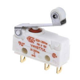 1 pcs - Saia-Burgess Roller Lever Micro Switch, Solder Terminal, 5 A @ 250 V ac, SPDT, IP67