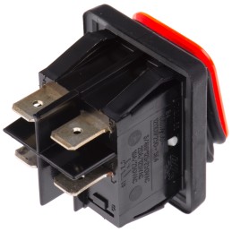 1 pcs - Molveno Illuminated DPST, On-None-Off Rocker Switch Panel Mount