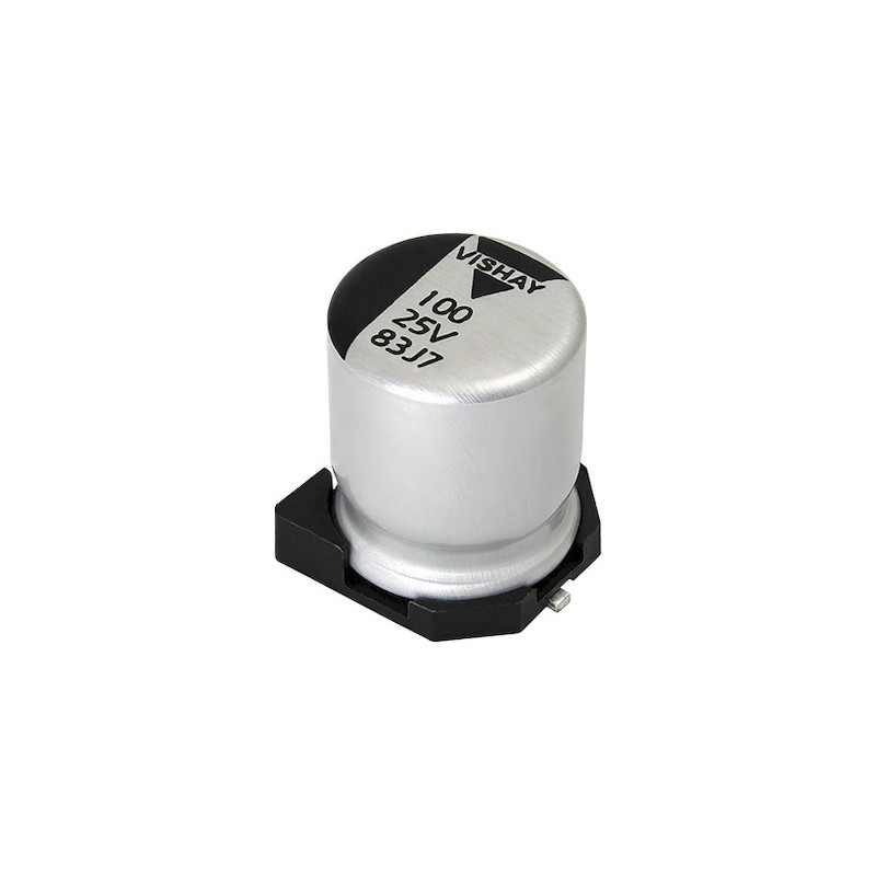 2 pcs - Vishay 220μF Surface Mount Polymer Capacitor, 25V dc