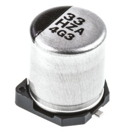 2 pcs - Panasonic 33μF Surface Mount Polymer Capacitor, 50V dc