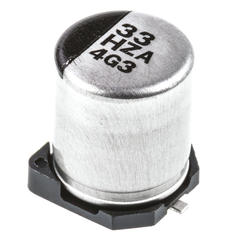 2 pcs - Panasonic 33μF Surface Mount Polymer Capacitor, 50V dc